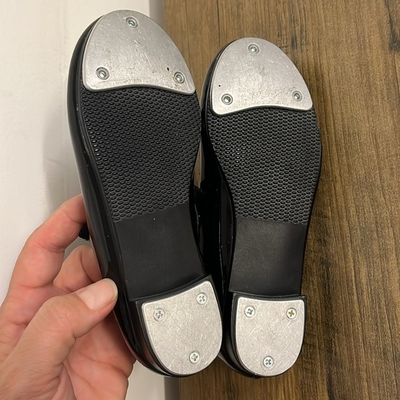 Dance Class Black Kids Tap Dance Shoes, Kids Size 11 - Picture 6 of 8